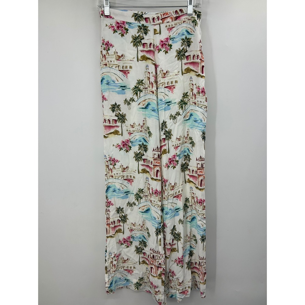 Anthropologie Favorite Daughter Valencia Print High Waist Wide Leg Size 8